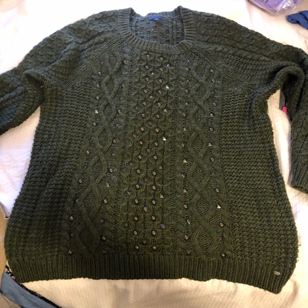 Studded Hunter Green AE Sweater XXL